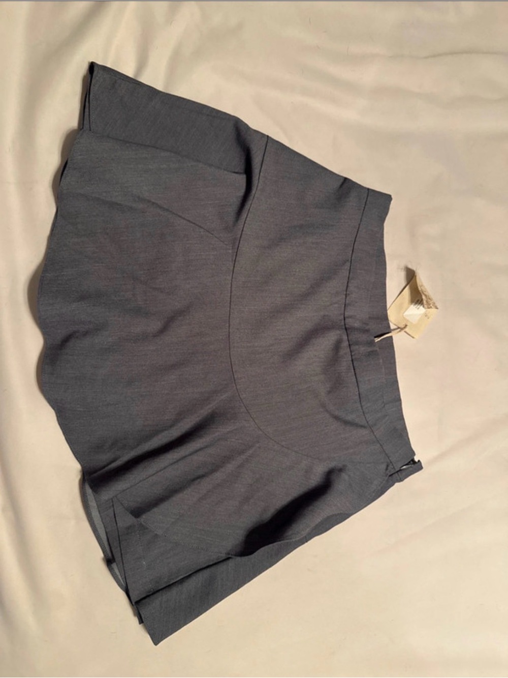 Hem & Thread Denim Asymmetrical Ruffle Hem Skort